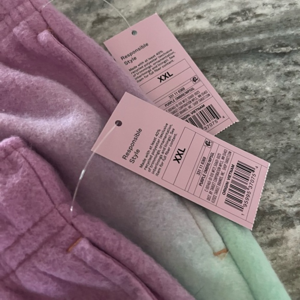 Wild fable ombré orange pink dolphin shorts fleece nwt - Picture 6 of 7
